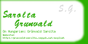 sarolta grunvald business card