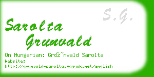 sarolta grunvald business card